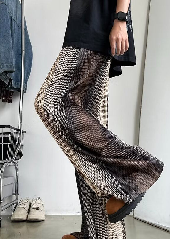 Color Pants Spring Men Oversized Stylish Gradient Draping Print