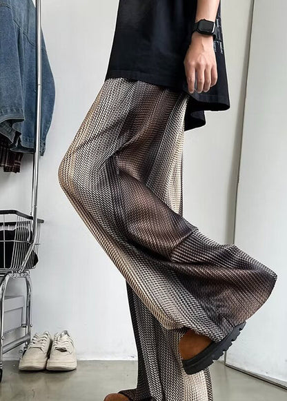 Color Pants Spring Men Oversized Stylish Gradient Draping Print