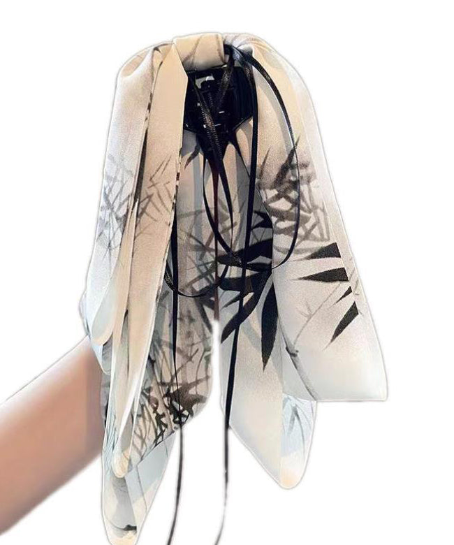 Hairpin Tassel Cloth Print Stylish Green Bow