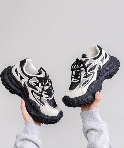 Breathable Sport Mesh Splicing Stylish Platform Blue Lace Up