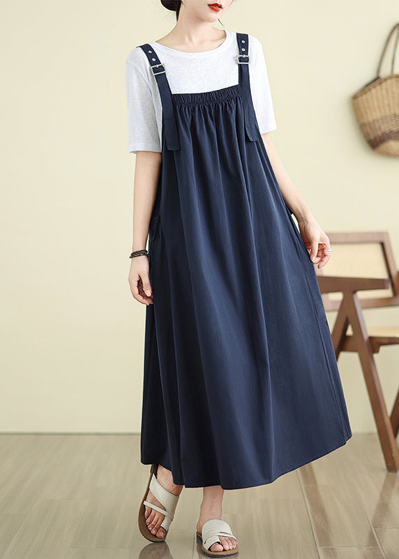 Cami Large Dress Loose Exra Hem Navy Summer Stylish