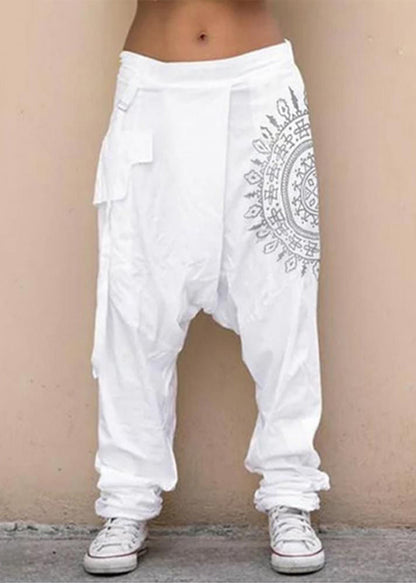 Original Pants Stylish Plaid Cotton Design Harem Navy Summer Mens