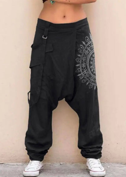 Original Pants Stylish Plaid Cotton Design Harem Navy Summer Mens