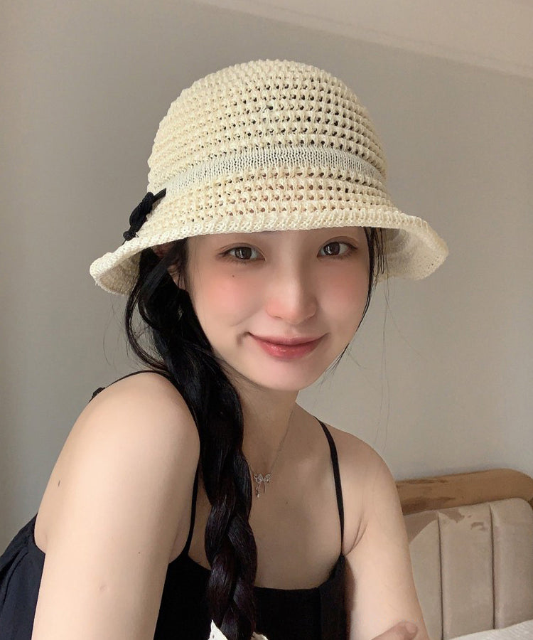 Eave Sunshade Hollow Hat Camel Summer Bow Bucket Large