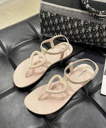 Sommermode Khaki Herzförmige Flip-Flops Sandalen AG1023