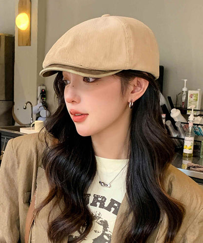Coffee Fashion Hat Corduroy Unique Versatile Breton