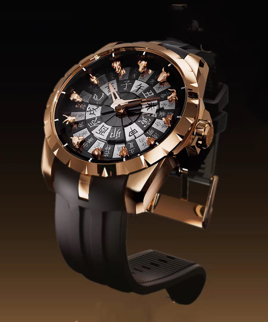 Stainless Steel Quartz Unique Gold Movement Watches