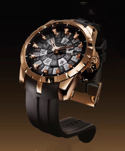 Stainless Steel Quartz Unique Gold Movement Watches