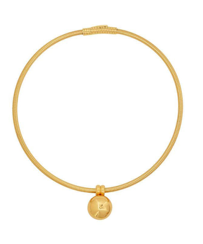 Unique Gold Sterling Silver Alloy Ball Choker AC1055