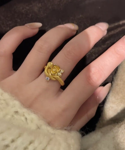 Rings Gold Rose Silver Unique And Snake Sterling Overgild Zircon