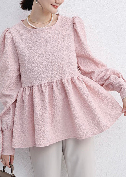 Unique Emboss Tops Blouse Up Cotton Back Fall Grey Lace