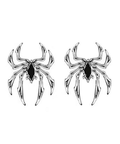 Earrings Overgild Copper Silk Spider Unique Stud
