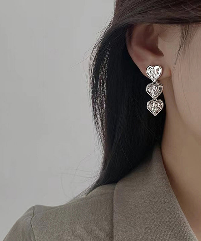 Love Unique Earrings Silk Drop Alloy Metal