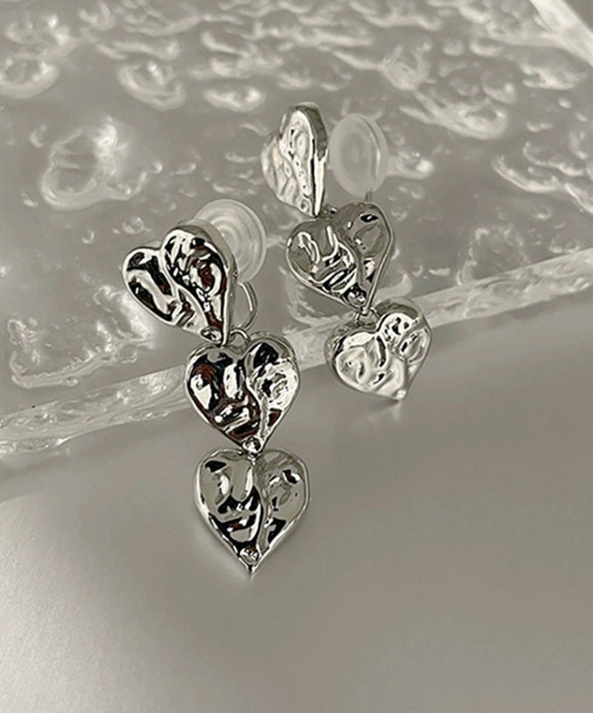 Love Unique Earrings Silk Drop Alloy Metal