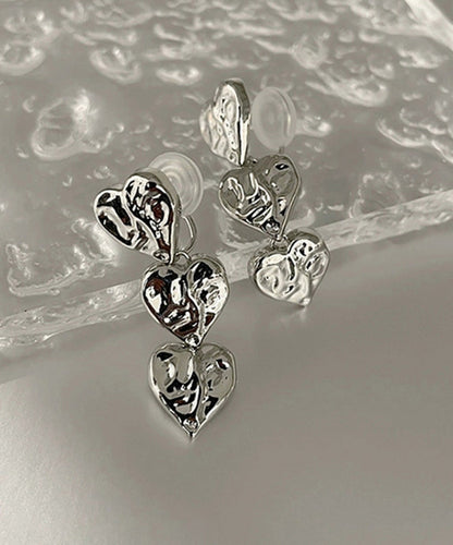 Love Unique Earrings Silk Drop Alloy Metal