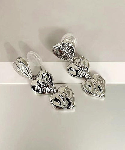 Love Unique Earrings Silk Drop Alloy Metal