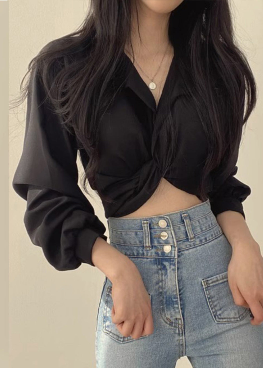 Collar Solid Lantern Peter Sleeve Shirts Pan Unique White