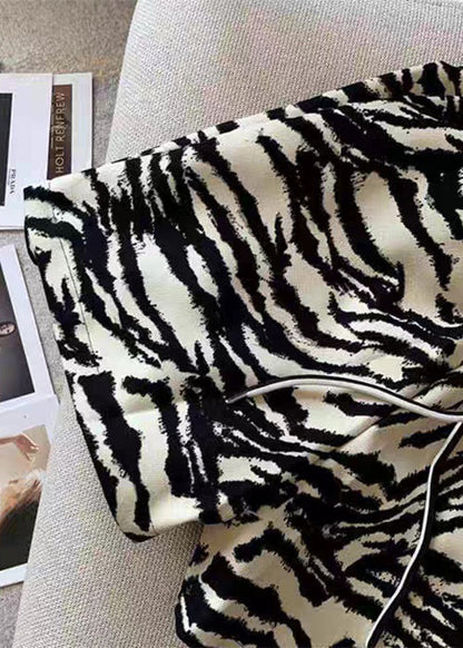 Men Pattern Waist Lace Zebra Cotton Unique Up Shorts Elastic