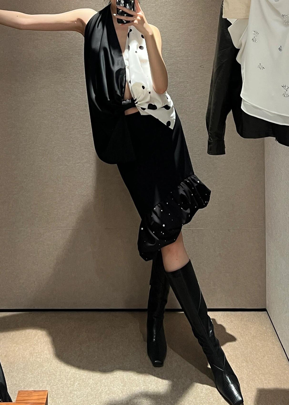 Neck Backless Top V Bow Summer Set Vacation Skirt Pleated And