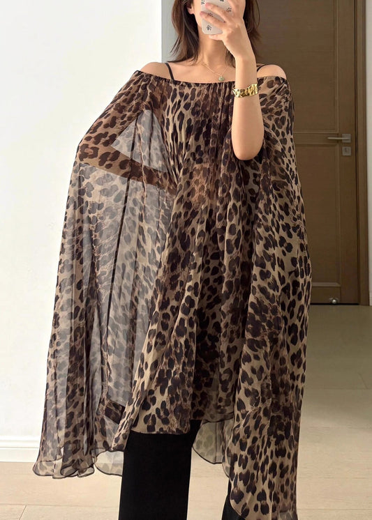 Wearing Method Style Dress Vacation Print And Two Skirt Leopard