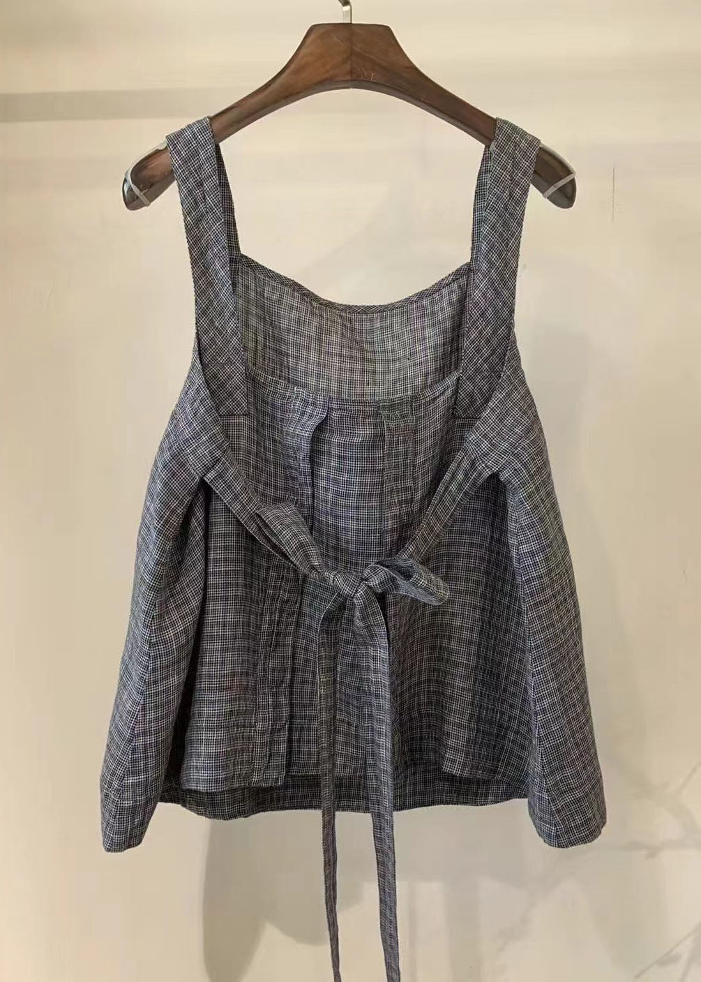 Waist Tie Vintage Back Linen Summer Vest