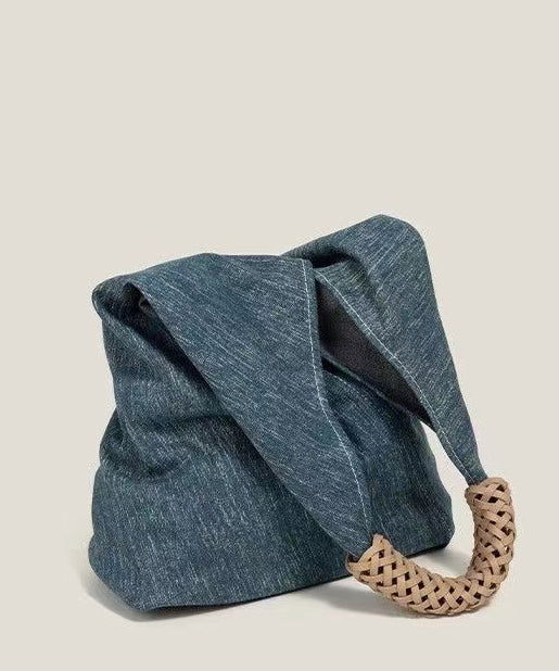 Shoulder Asymmetrical Blue Bags Denim Design Vintage