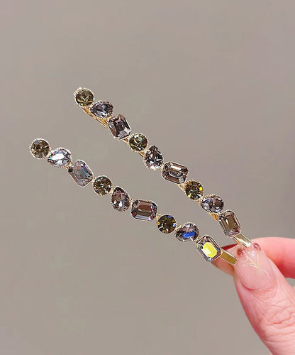 Zircon Vintage Hairpin Alloy Gold Crystal