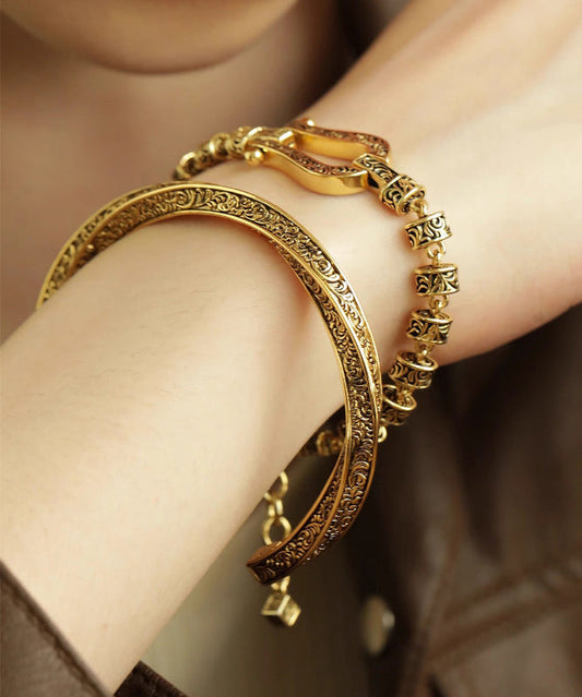 Ensemble de deux bracelets en or antique vintage QD036