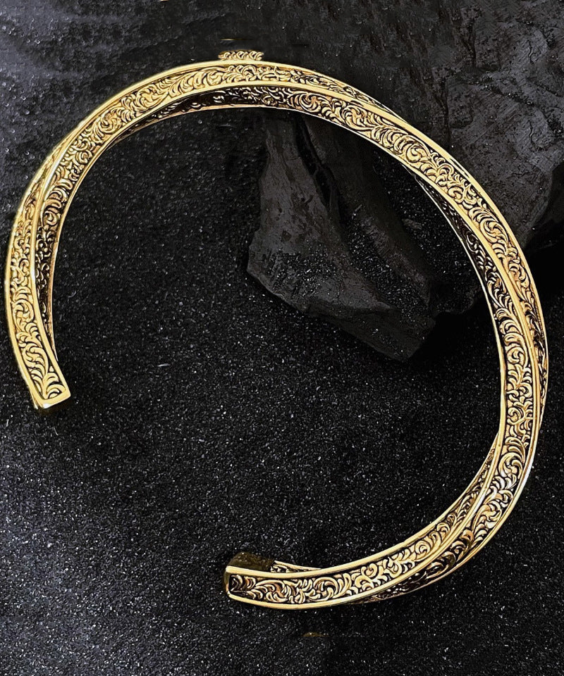 Vintage Gold Antik Gold Armreifen Zweiteiliges Set QD036
