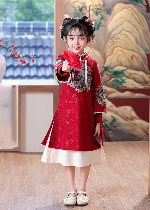 Collar Maxi Spring Side Open Stand Dresses Girls Vintage Mulberry