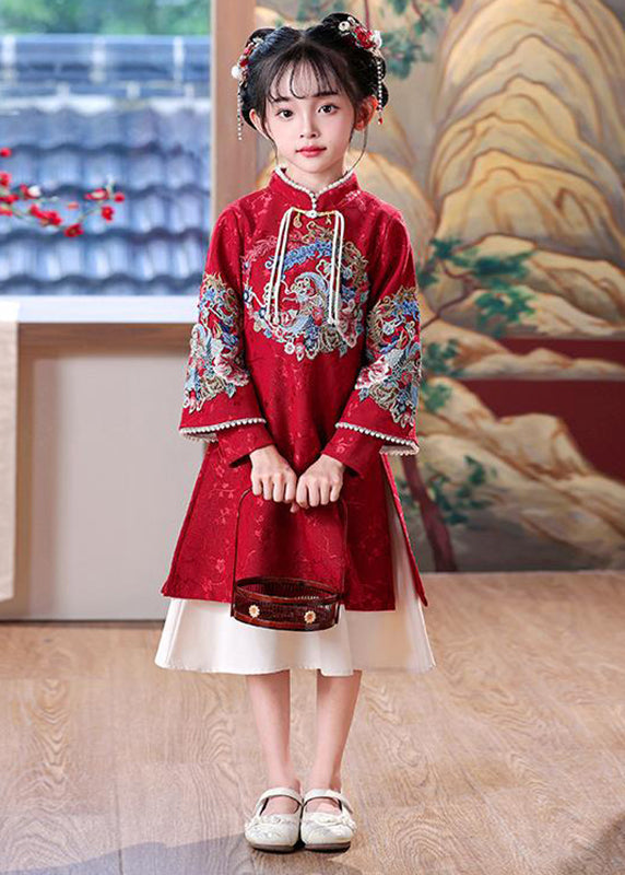 Collar Maxi Spring Side Open Stand Dresses Girls Vintage Mulberry