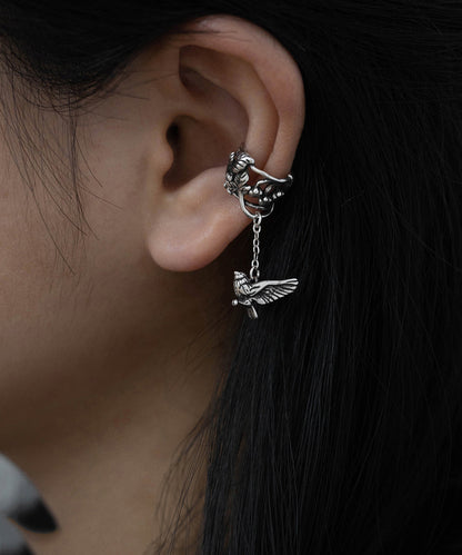 Leaf Flying Sterling Silk Drop Floral Vintage Silver Tassel Bird