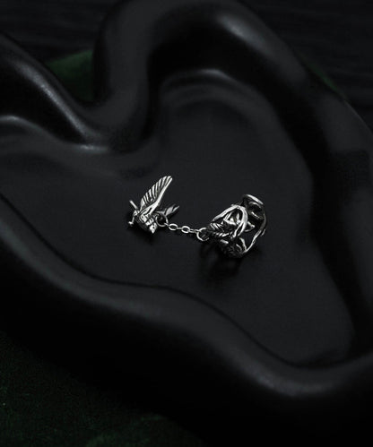 Leaf Flying Sterling Silk Drop Floral Vintage Silver Tassel Bird