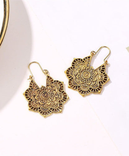 Vintage Sterling Hollow Silver Hoop Metal Out Silk Earrings