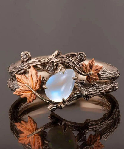 Twig Maple Women's Fashion Antique Vintage Rings Leaf Gold