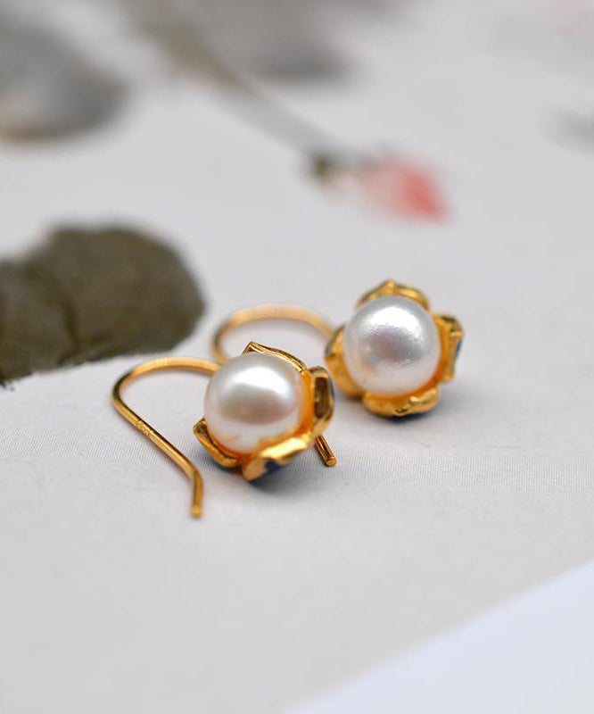 Vintage Cloisonne Sterling Overgild Pearl Enamel Silver Yellow