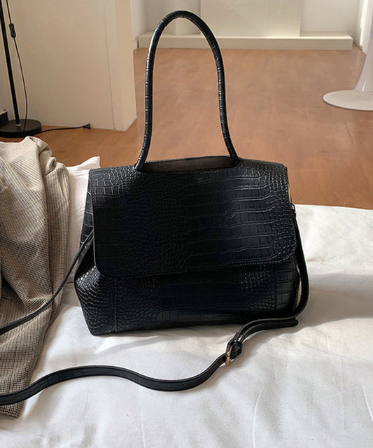 Sac à main en similicuir noir à fermeture éclair Vogue UU1079