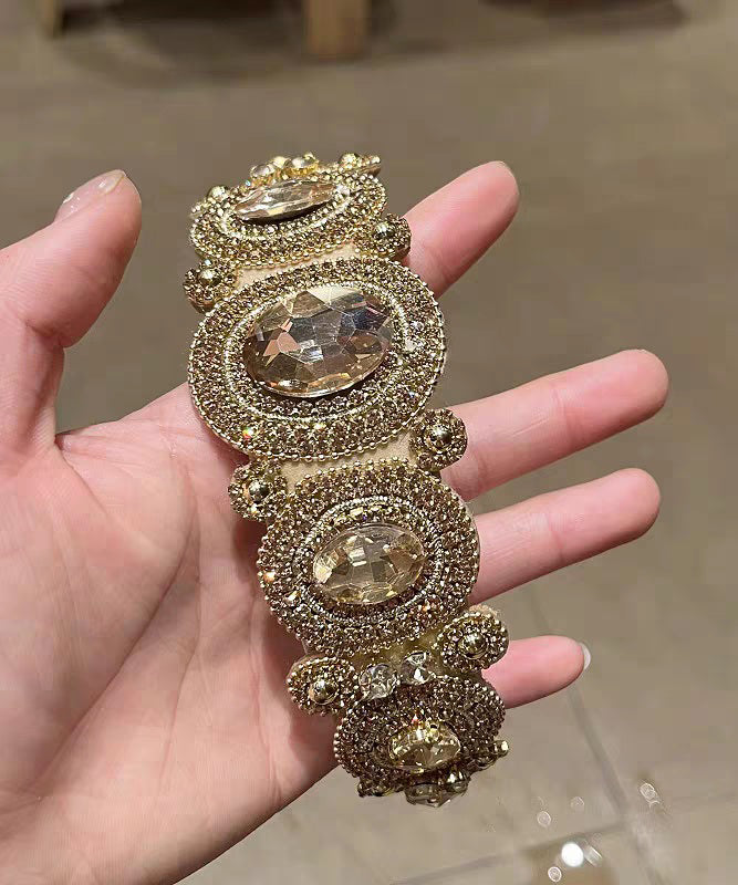 Cloth Vogue Hairpin Alloy Zircon Coffee