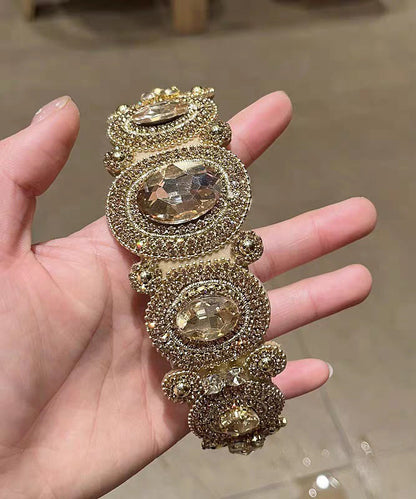 Cloth Vogue Hairpin Alloy Zircon Coffee