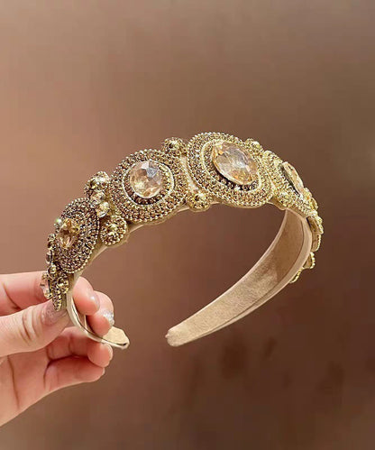 Cloth Vogue Hairpin Alloy Zircon Coffee