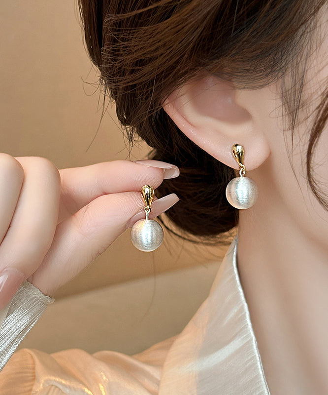 Earrings Gold Drop Alloyv Copper Ball Vogue