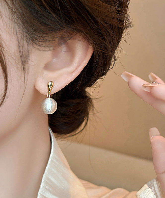 Earrings Gold Drop Alloyv Copper Ball Vogue