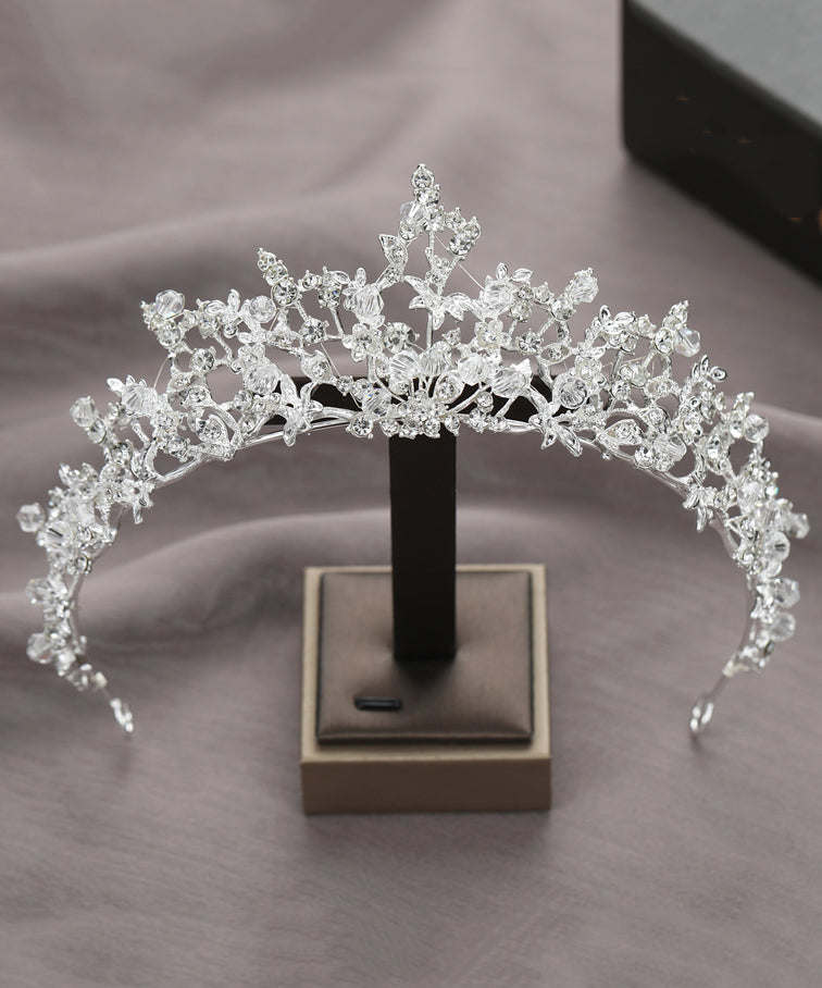 Vogue Silk Alloy Crystal Zircon Hollow Out Girl Crown IU041