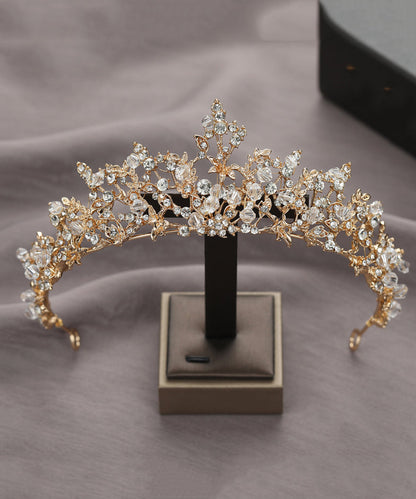 Vogue Silk Alloy Crystal Zircon Hollow Out Girl Crown IU041