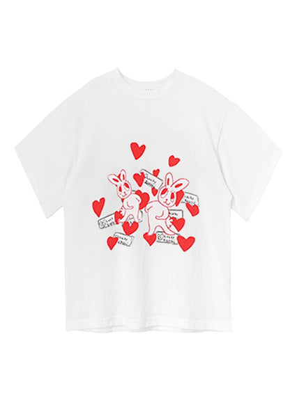 Vogue Weißer Druck Patchwork Kinder T-Shirt Kurzarm YU1080