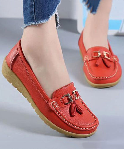 Weiße Casual Splicing Bequeme Loafer Schuhe UU006