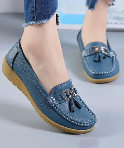 Weiße Casual Splicing Bequeme Loafer Schuhe UU006