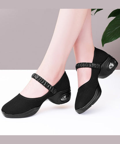 Buckle Sport Mesh Breathable Shoes White Chunky Strap