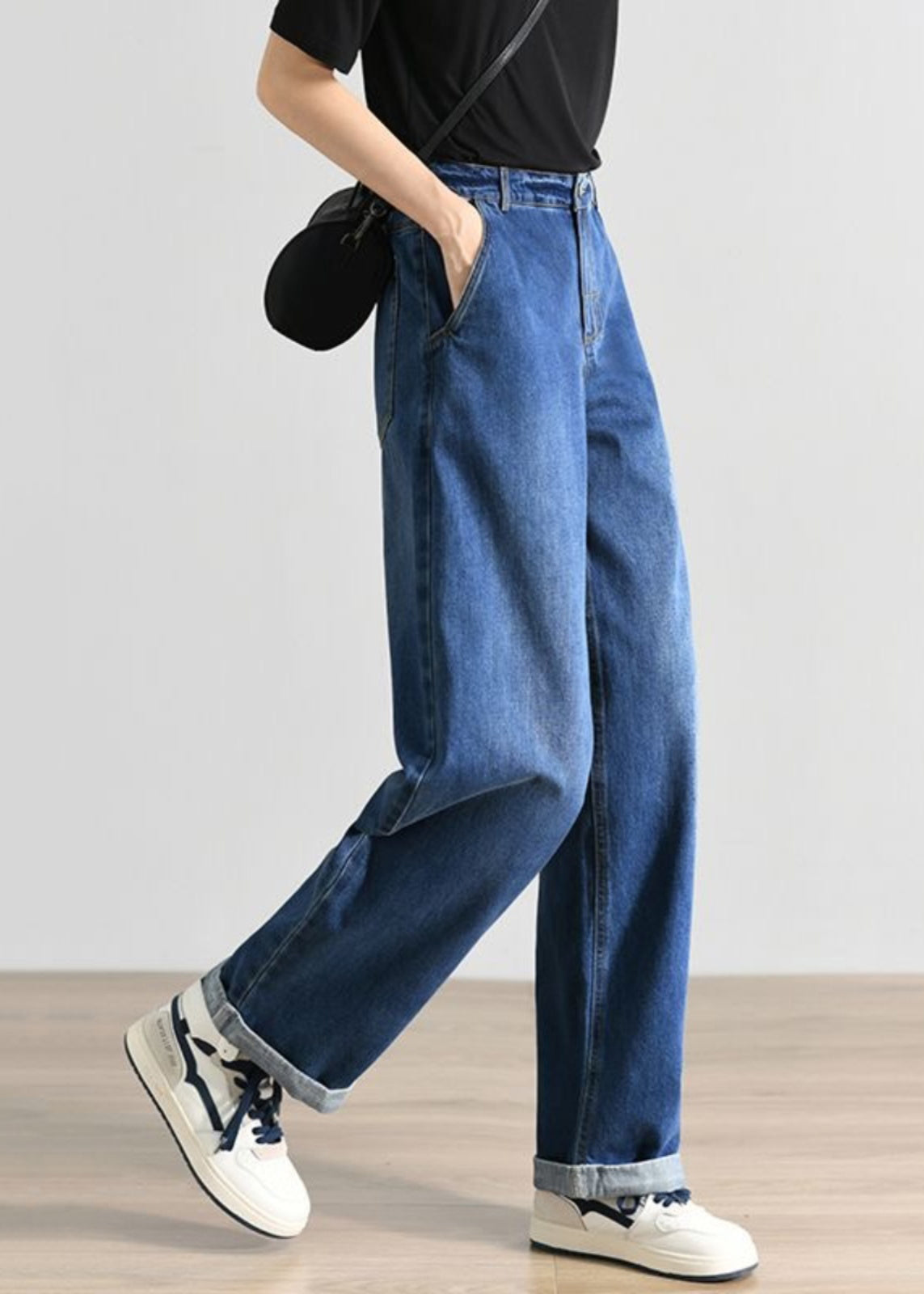 Denim Waist Summer Blue Women High Pants