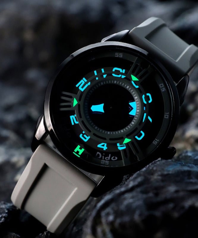 Silicone Rubber Blue Hollow Women Watches Waterproof Out